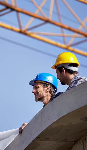 construction workers on site